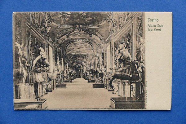 Cartolina Torino - Palazzo Reale - Sala d'Armi - 1920 …