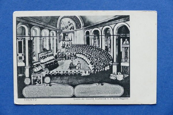 Cartolina Trento - Quadro del Concilio Ecumenico in S. Maria …