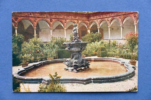 Cartolina Certosa di Pavia - Fontana del Chiostro Piccolo - …