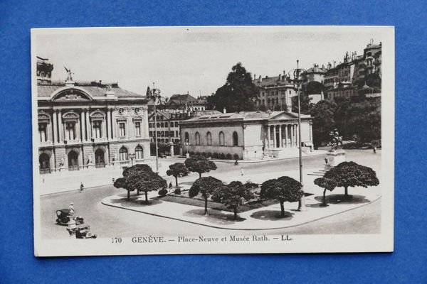 Cartolina Svizzera - Ginevra - Place Neuve et Musèe Rath …