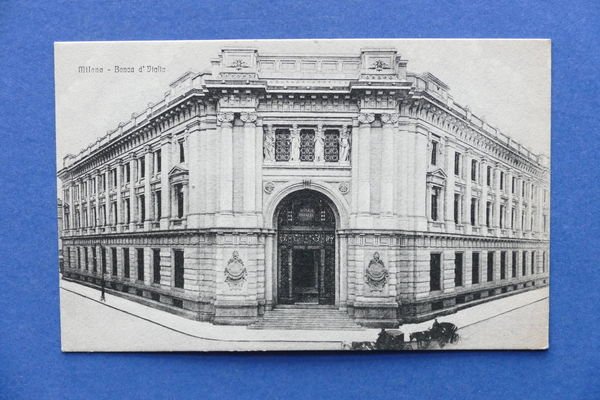 Cartolina Milano - Banca d'Italia - 1910 ca.
