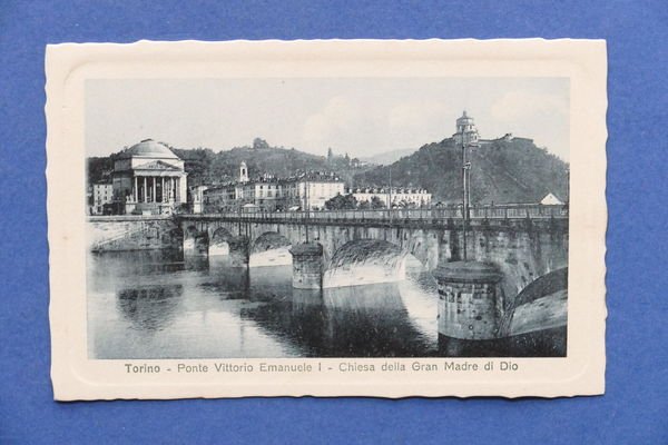 Cartolina Torino - Ponte Vittorio Emanuele I - Chiesa della …