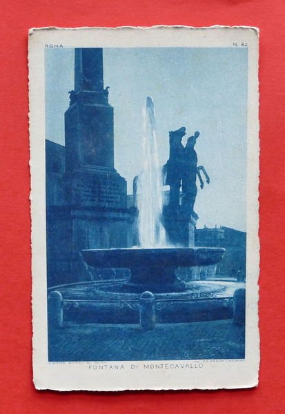 Cartolina Roma - Fontana di Monte Cavallo - 1920 ca.