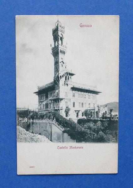 Cartolina Genova - Castello Mackenzie 1900 ca.
