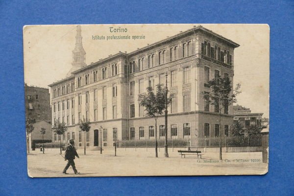 Cartolina Torino - Istituto professionale operaio - 1910 ca. | Immagine principale