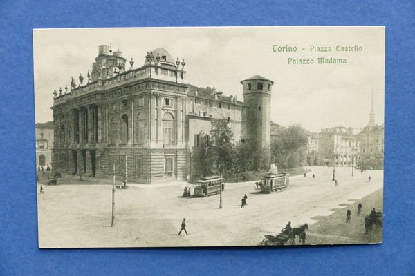 Cartolina Torino - Piazza Castello - Palazzo Madama - 1910 …