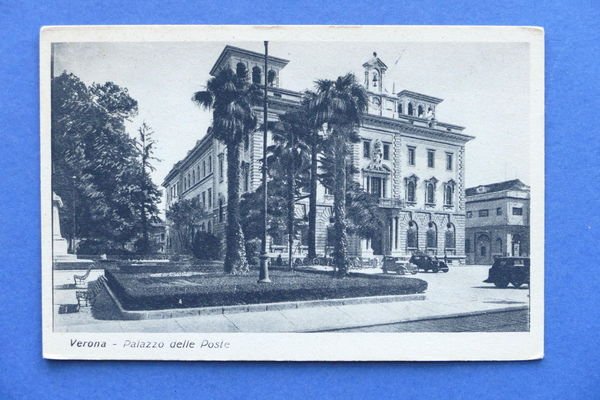Cartolina Verona - Palazzo delle Poste - 1930 ca.