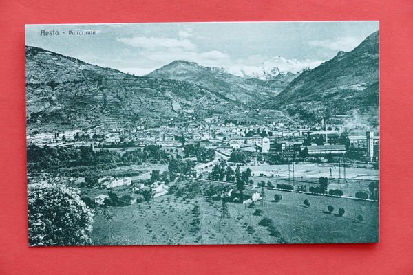Cartolina Aosta - Panorama 1925 ca.
