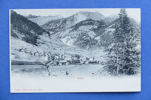 Cartolina Svizzera - Airolo - Panorama - 1900 ca.