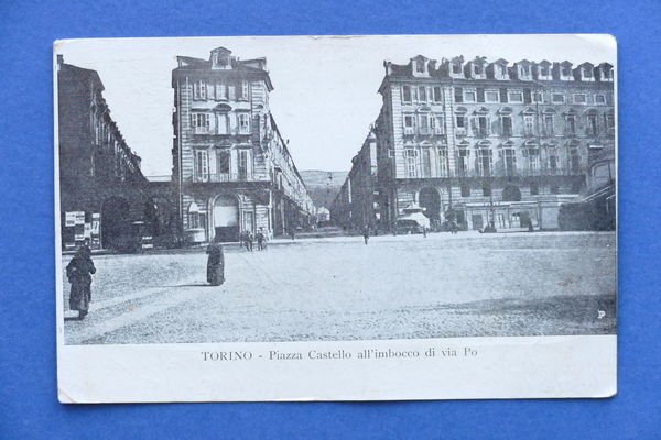 Cartolina Torino - Piazza Castello all'imbocco di Via Po - …