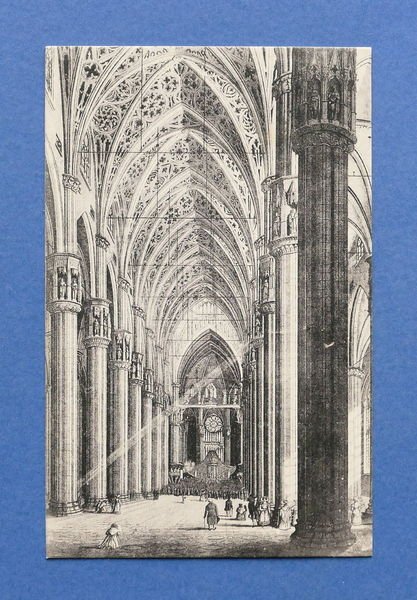 Cartolina Milano - Interno del Duomo - 1913
