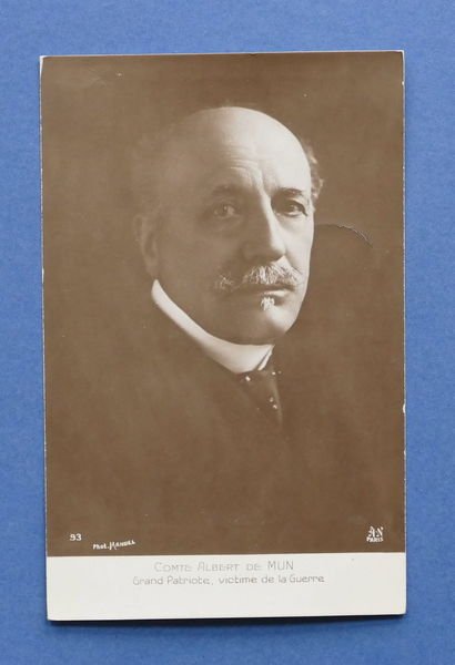 Cartolina Personaggi Storici - Albert de Mun - Politico francese …