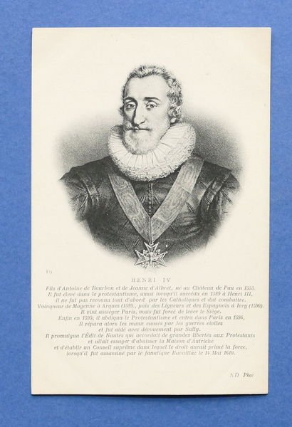 Cartolina Personaggi Storici - Henri IV - Enrico IV - … | Immagine principale