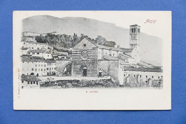 Cartolina Assisi - S. Chiara - 1900 ca.