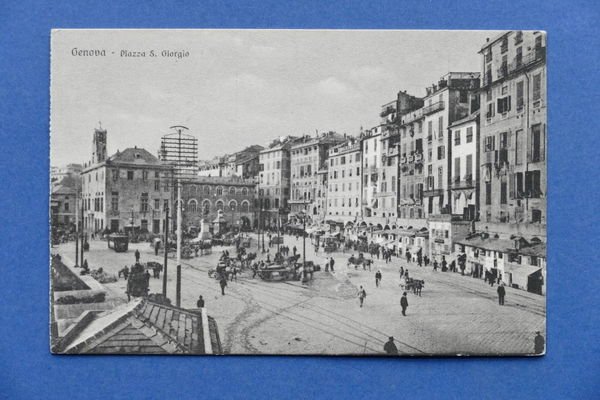 Cartolina Genova - Piazza S. Giorgio - 1910 ca.