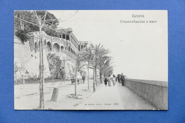 Cartolina Genova - Circonvallazione a mare - 1910 ca.