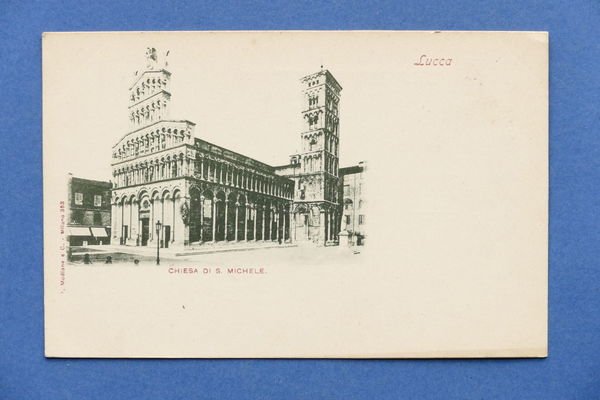 Cartolina Lucca - Chiesa di S. Michele - 1900 ca.