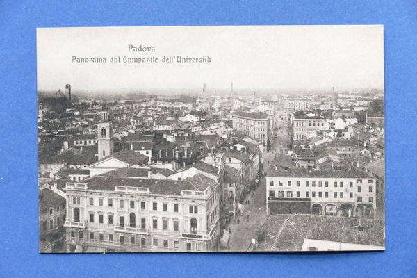 Cartolina Padova - Panorama dal Campanile dell'Università - 1917 ca.