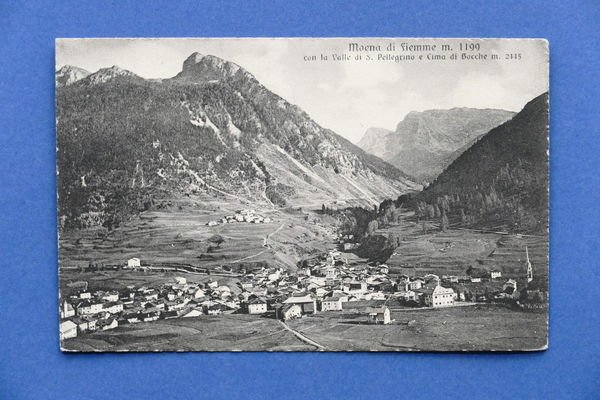 Cartolina Moena di Fiemme con la Valle di S. Pellegrino …