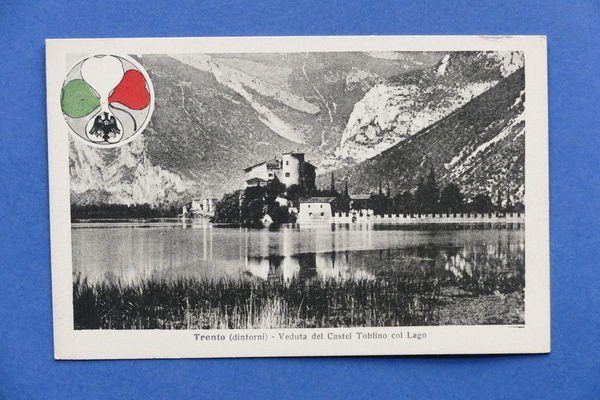 Cartolina Trento - Dintorni - Veduta del Castel Toblino col …