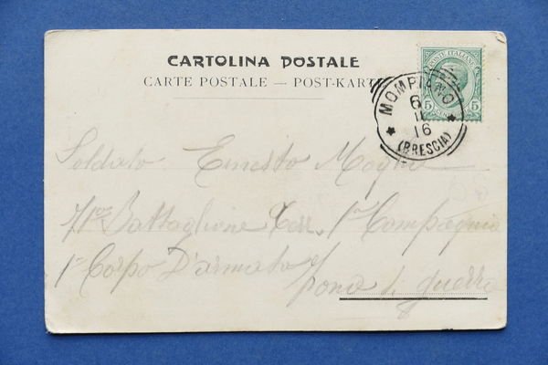 Cartolina Mompiano - Villa di Salute delle Ancelle della Carità …