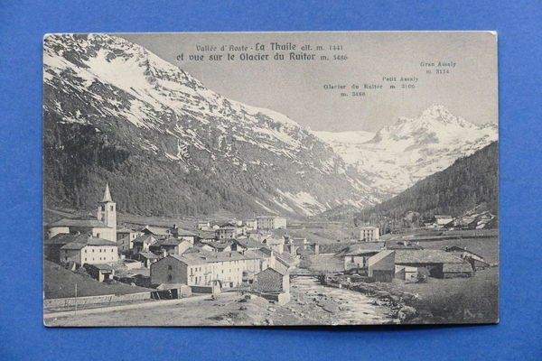 Cartolina La Thuile e veduta sul Glacier du Ruitor - …