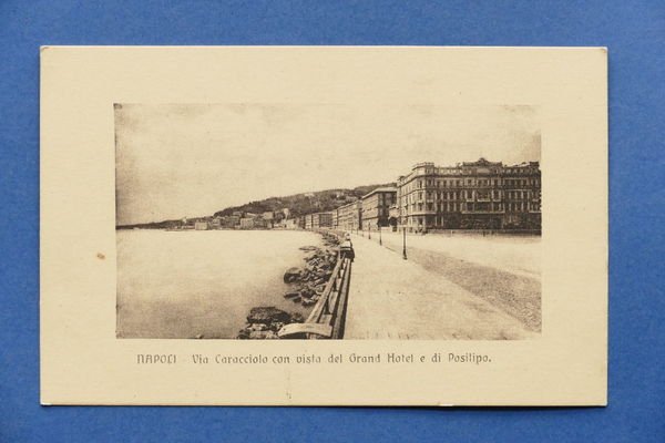Cartolina Napoli - Via Caracciolo con vista dell'Hotel e di …