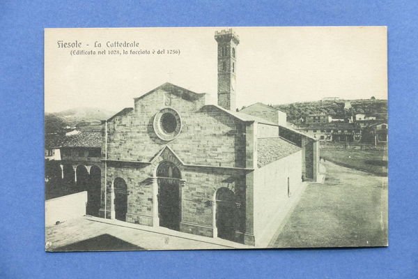 Cartolina Fiesole - La Cattedrale - 1915 ca.
