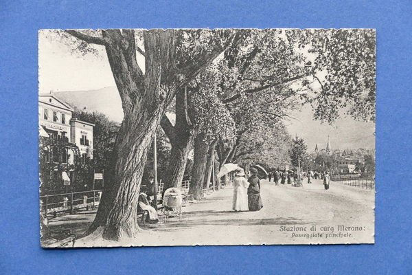 Cartolina Merano - Passeggiata principale - 1910 ca. | Immagine principale