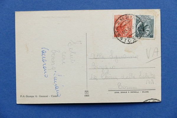 Cartolina Albizzate - Via Cavour