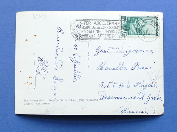 Cartolina Voghera - Istituto Tecnico Agrario Carlo Gallini - 1952