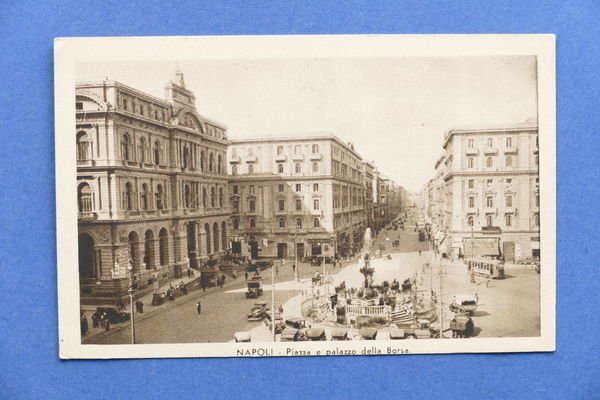 Cartolina Napoli - Piazza e Palazzo della Borsa - 1930 …