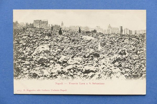 Cartolina Napoli - Vesuvio - Lava a S. Sebastiano - …