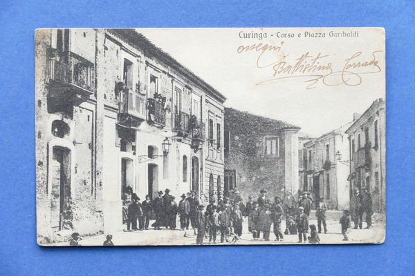 Cartolina Curinga - Corso e Piazza Garibaldi - 1910 ca.
