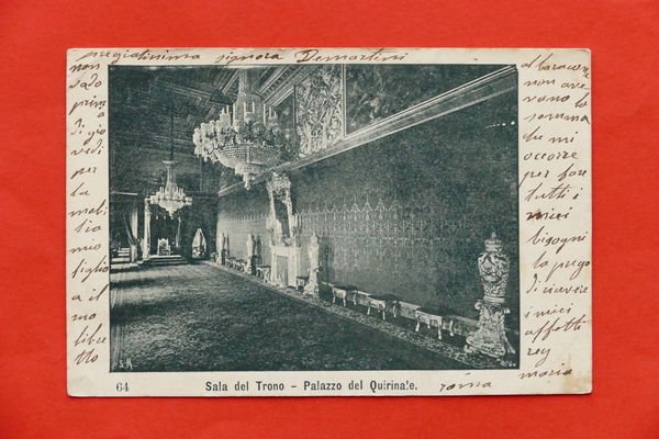 Cartolina Roma - Palazzo del Quirinale - Sala del Trono …