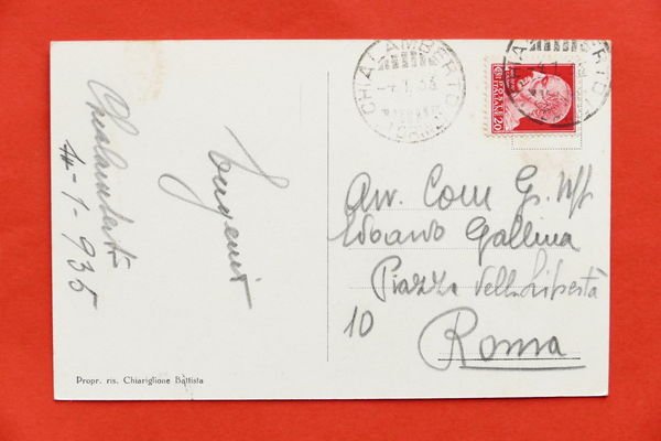Cartolina Chialamberto coi ghiacciai della Levanna - 1935