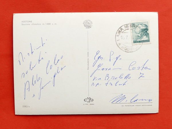 Cartolina Abetone - Stazione climatica - 1966