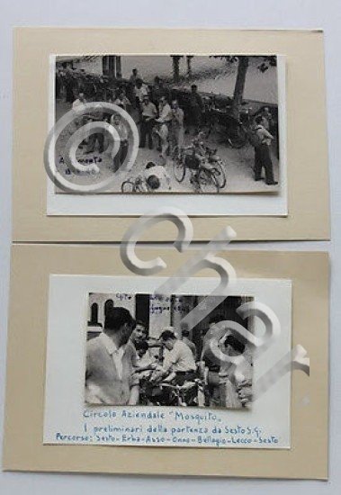5 foto epoca Circolo Mosquito gita Moto Garelli Sesto Lecco …
