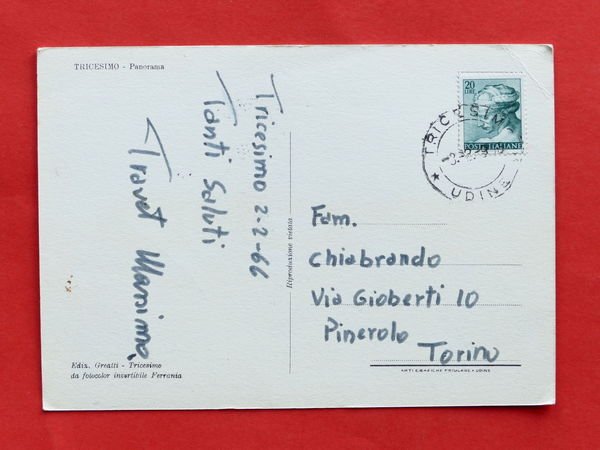 Cartolina Tricesimo - Panorama - 1966.