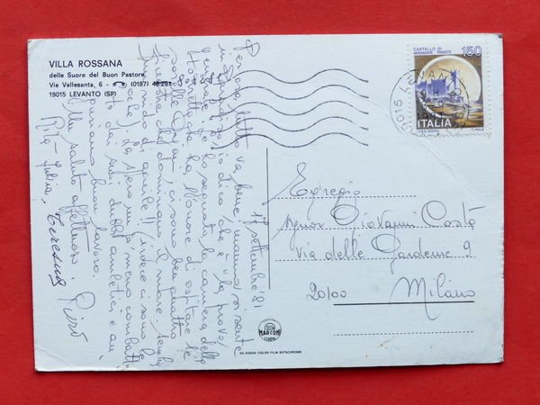 Cartolina Levanto - Villa Rossana delle Suore del Buon Pastore …