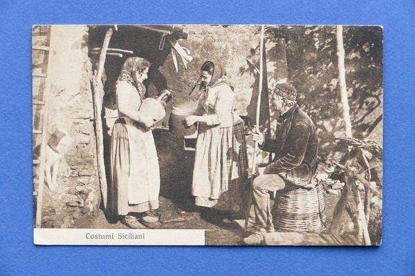 Cartolina Costumi - Costumi Siciliani - 1915 ca.