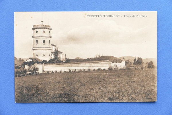 Cartolina Pecetto Torinese - Torre dell'Eremo - 1920 ca.
