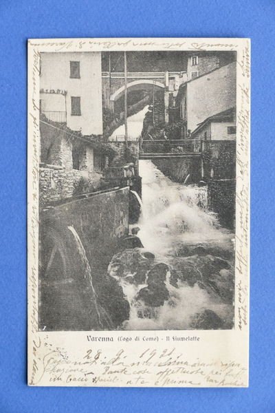 Cartolina Varenna - Il Fiumelatte - 1921.