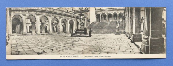 Cartolina doppia - Montecassino - Chiostro del Bramante - 1915 …
