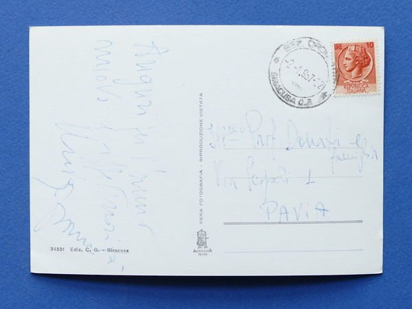 Cartolina Siracusa - Porto piccolo e Palazzo delle poste - …