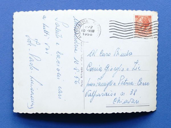 Cartolina Alessandria - Piscina comunale - 1956