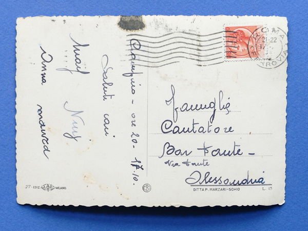 Cartolina Roma - Stazione Termini - Biglietteria - 1955