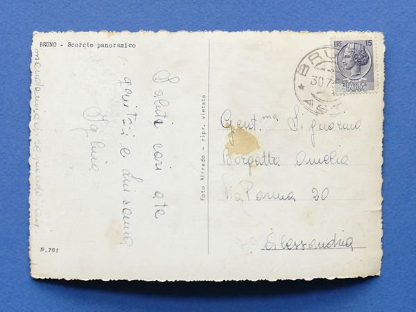 Cartolina Bruno - Scorcio Panoramico - 1959