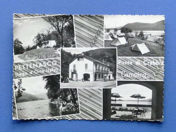 Cartolina Pettenasco - Lago d'Orta - Punta di Crabbia Camping …