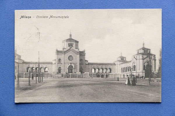 Cartolina Milano - Cimitero Monumentale - 1908
